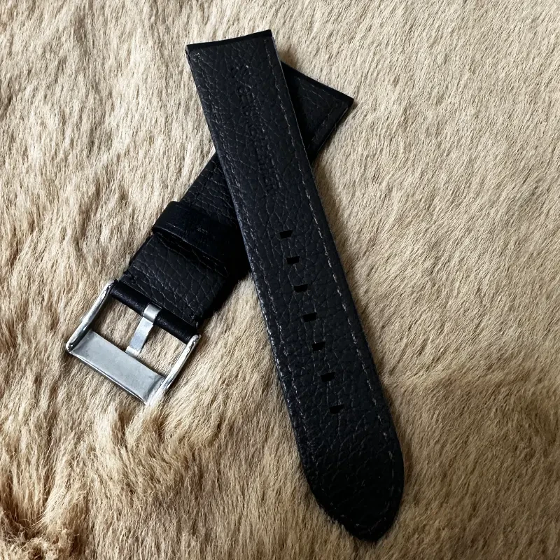 22mm Black Ruxiang Sweat-Resistant Watch Strap – Durable Band